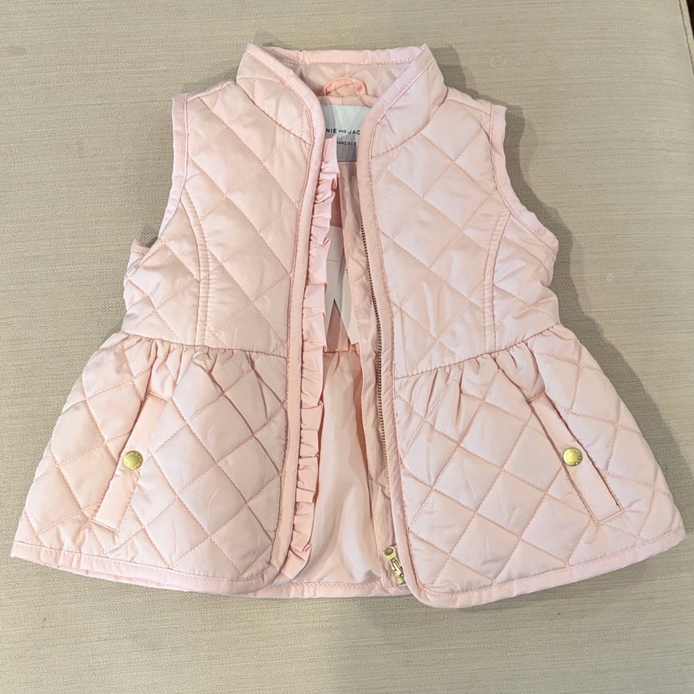 Janie and Jack Light Pink Quilted Vest